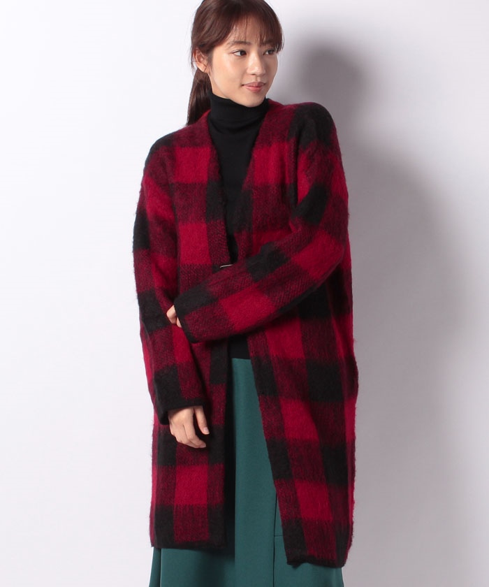 セール 50%OFF】バッファローチェックロングカーディガン(503877459 