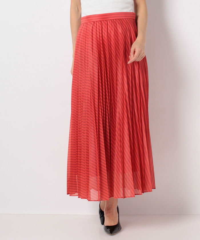 セール 50%OFF】カールマイヤーストライププリーツスカート(503877795