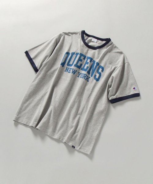セール Ships別注 Champion ウォッシュドコットン ロゴプリント リンガー Tシャツ シップス メン Ships Men D Fashion