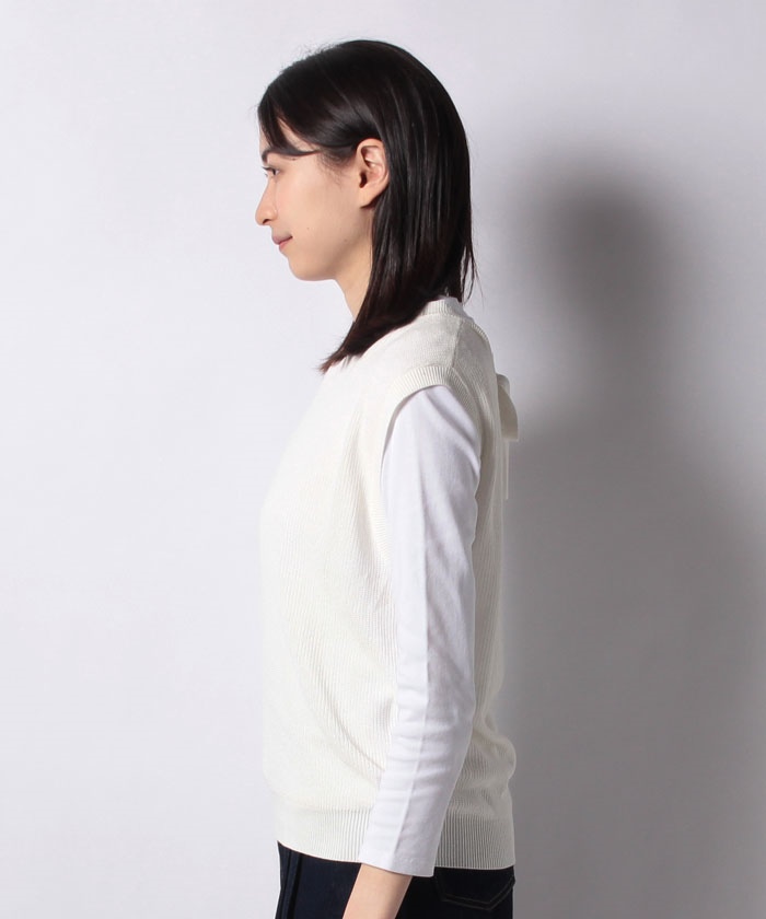 内祝い】 E hyphen world gallery ニットベスト ブラック halalcouncil.in
