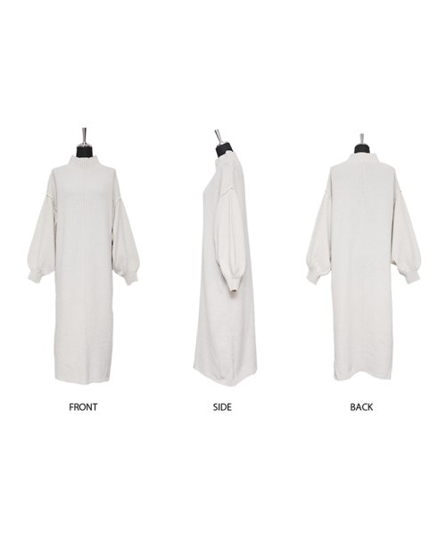 セール 21春夏新作 リサイクルポリエステルアウトリンキングニットワンピース シルキー Silky D Fashion
