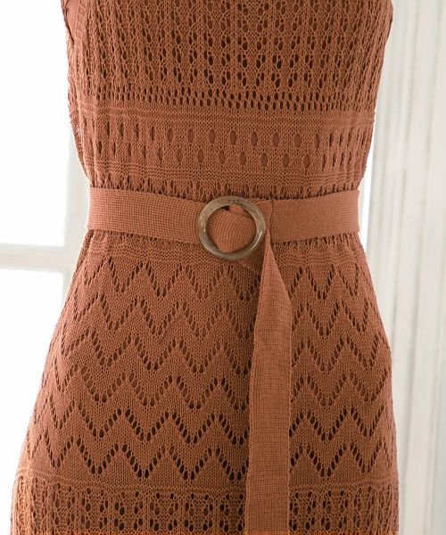セール 3点セット インナーキャミ付き透かし編みニットワンピース ジュリアブティック Julia Boutique D Fashion セール 3点セット インナーキャミ付き透かし編みニットワンピース ジュリアブティック Julia Boutique D Fashion
