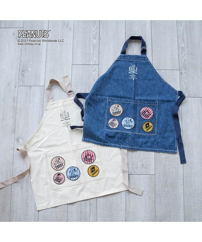 セール 25%OFF】PEANUTS ワッペンエプロン(スヌーピー