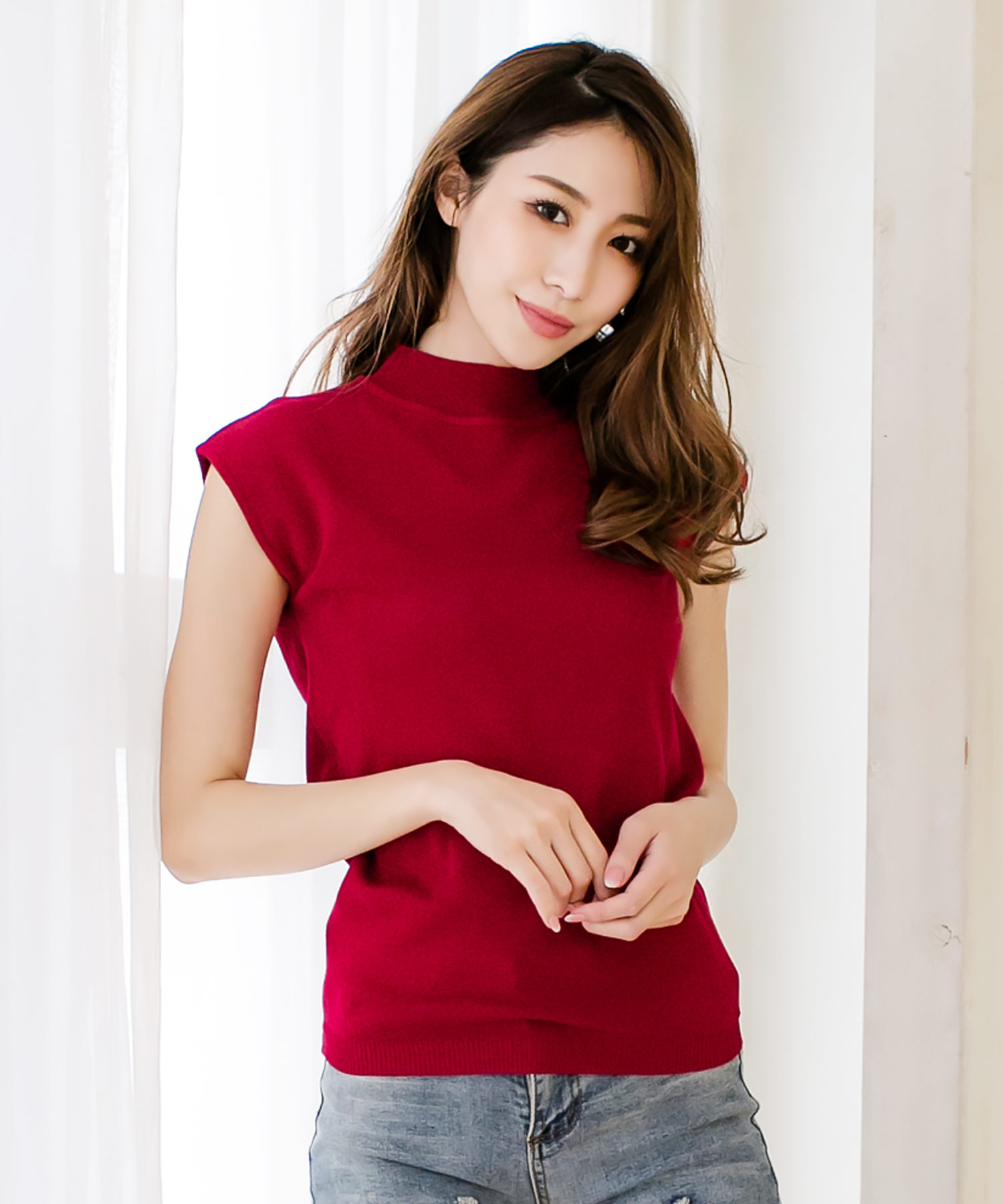 ジュリアブティック JULIA BOUTIQUE ハイネックフレンチスリーブ