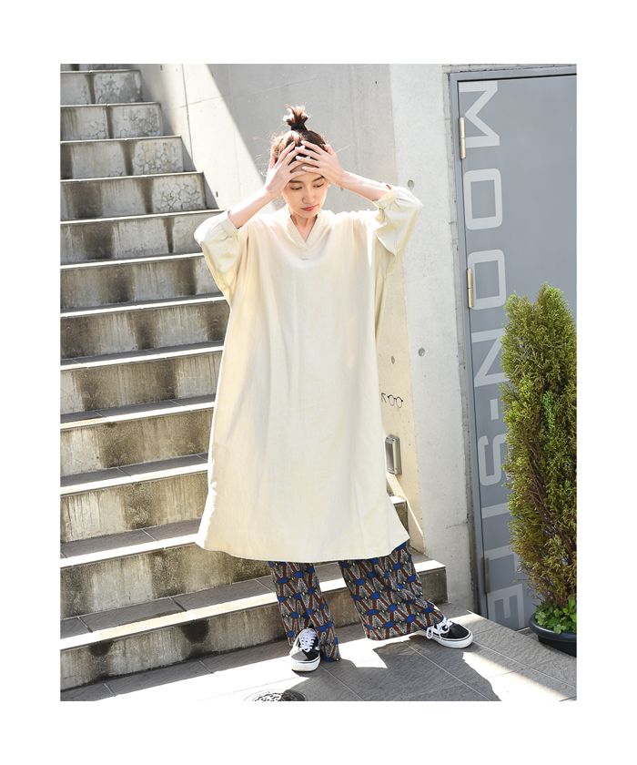 マックハウス Mac－House NAVY ネイビー レーヨンワイドパンツ