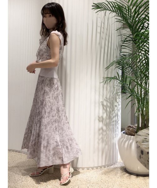 ウエストリブプリーツワンピース スナイデル Snidel D Fashion ウエストリブプリーツワンピース スナイデル Snidel D Fashion