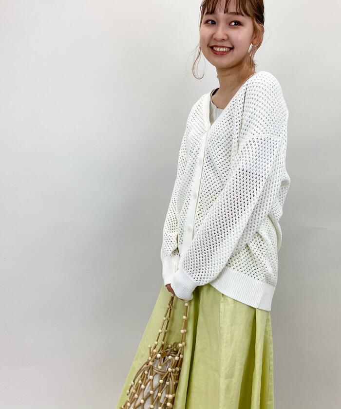 セール 40%OFF】メッシュ柄Vネックカーディガン(503828227