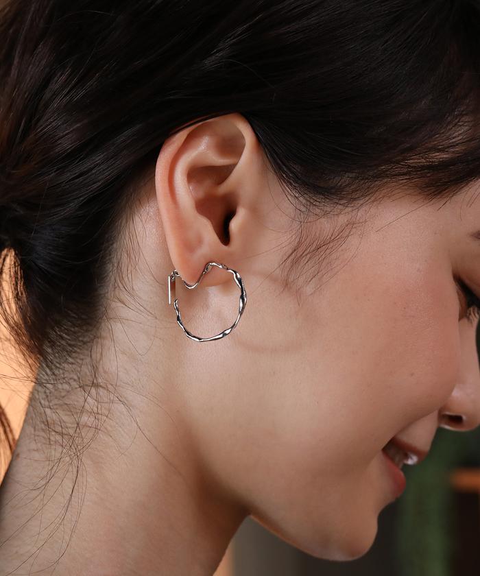 SUPERIOR CLOSET》Mini Twist Hoop Earrings《ucalypt》(503893738