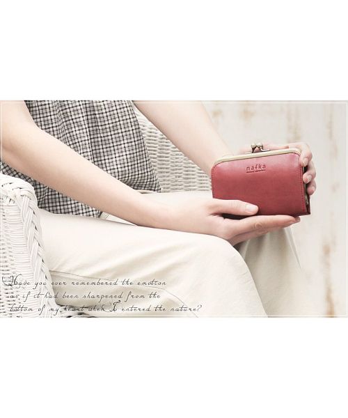 ‼️値下げ‼️❣️未使用品❣️nafka レザー がま口財布 ナフカ nafka がま口 財布 ミニ財布 レディース 本革 モストロ