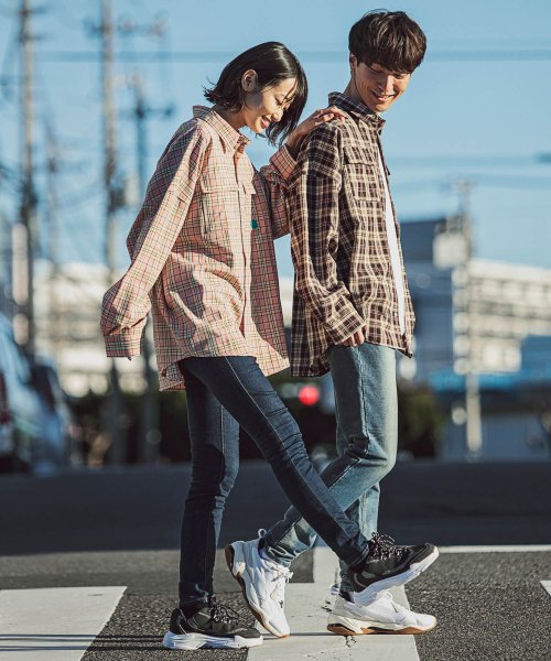 Kappa カッパ ワンポイントチェックビッグシャツ Kappa Kappa D Fashion Kappa カッパ ワンポイントチェックビッグシャツ Kappa Kappa D Fashion