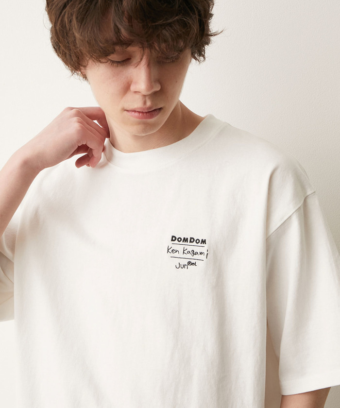 セール】【DOMDOM×KEN KAGAMIコラボ】バックプリントTシャツ セール】【DOMDOM×KEN KAGAMIコラボ】バックプリントTシャツ