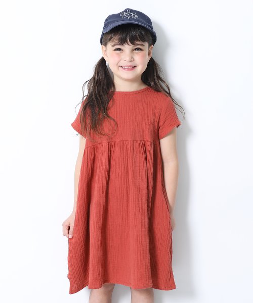 セール ダブルガーゼ半袖ワンピース デビロック Devirock D Fashion セール ダブルガーゼ半袖ワンピース デビロック Devirock D Fashion