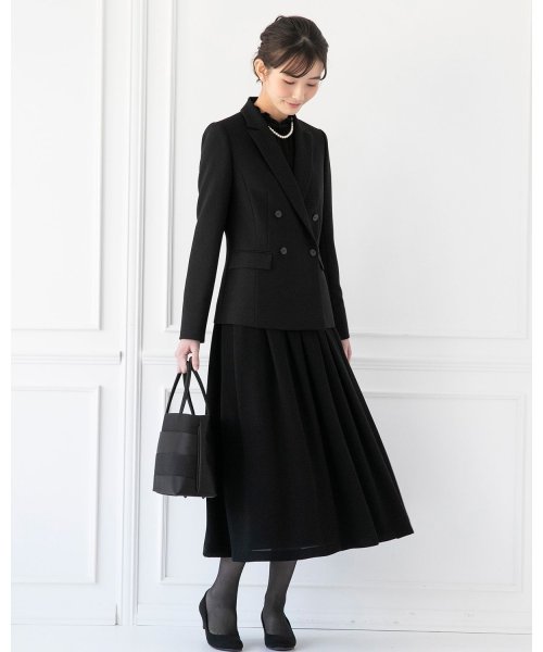 クーポン セール10 Off 喪服 礼服 セレモニー ダブルボタンテーラードジャケット ロングフレアワンピース ブラックフォーマルスーツ フォルムフォルマ Form Forma D Fashion