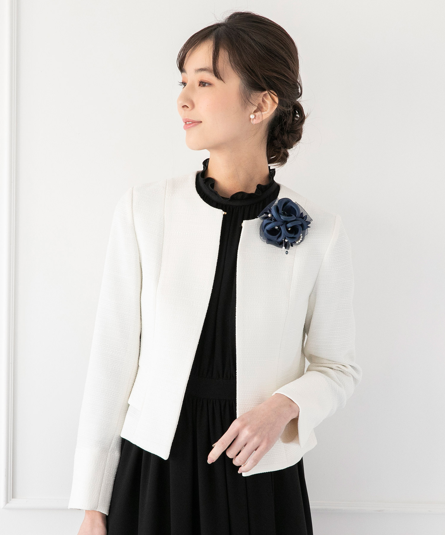【試着のみ】 ポルテデブトン バックフレアジャケット 美品 Outer / Jacket