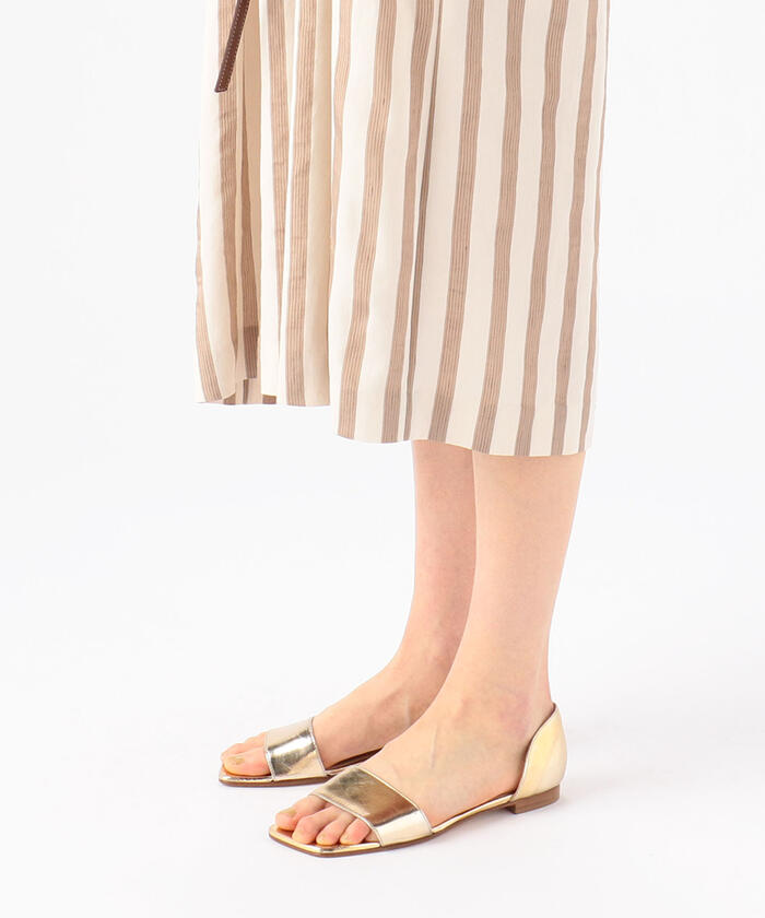 セール 40%OFF】エフェクトストライプ Vネックワンピース