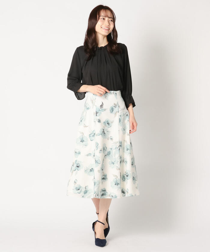 MISCH MASCH 花柄ロングスカート セール】ミッシュマッシュ MISCH MASCH 花柄ロングマーメイド