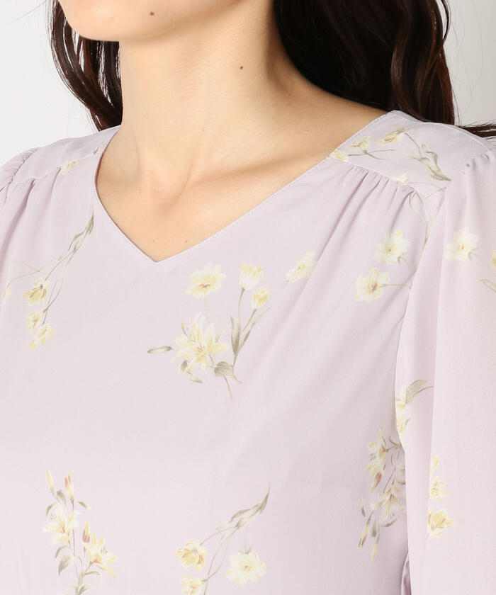 セール】ミッシュマッシュ MISCH MASCH オーガンジ切替花柄