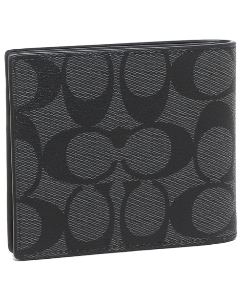 セール コーチ 二つ折り財布 アウトレット シグネチャー ミニ財布 ブラック メンズ Coach F Qbmi5 コーチ Coach D Fashion