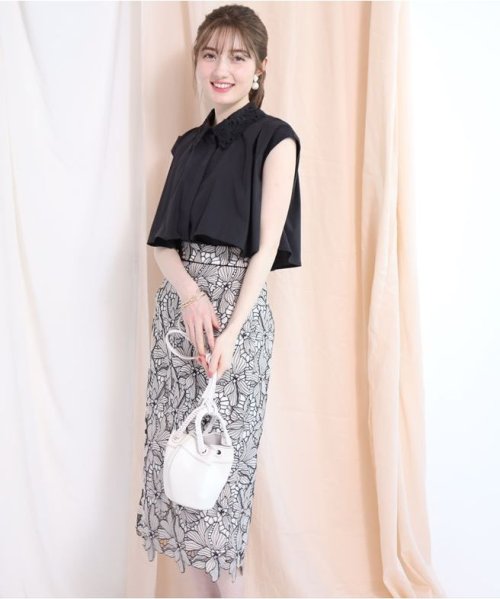 美人百花4月号掲載 配色大花レースタイトスカート アプワイザー リッシェ Apuweiser Riche D Fashion 美人百花4月号掲載 配色大花レースタイトスカート アプワイザー リッシェ Apuweiser Riche D Fashion