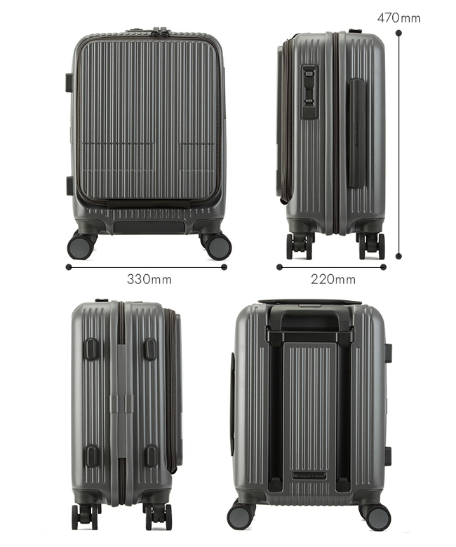 イノベーター スーツケース LCC 機内持ち込み SSサイズ 21L フロント