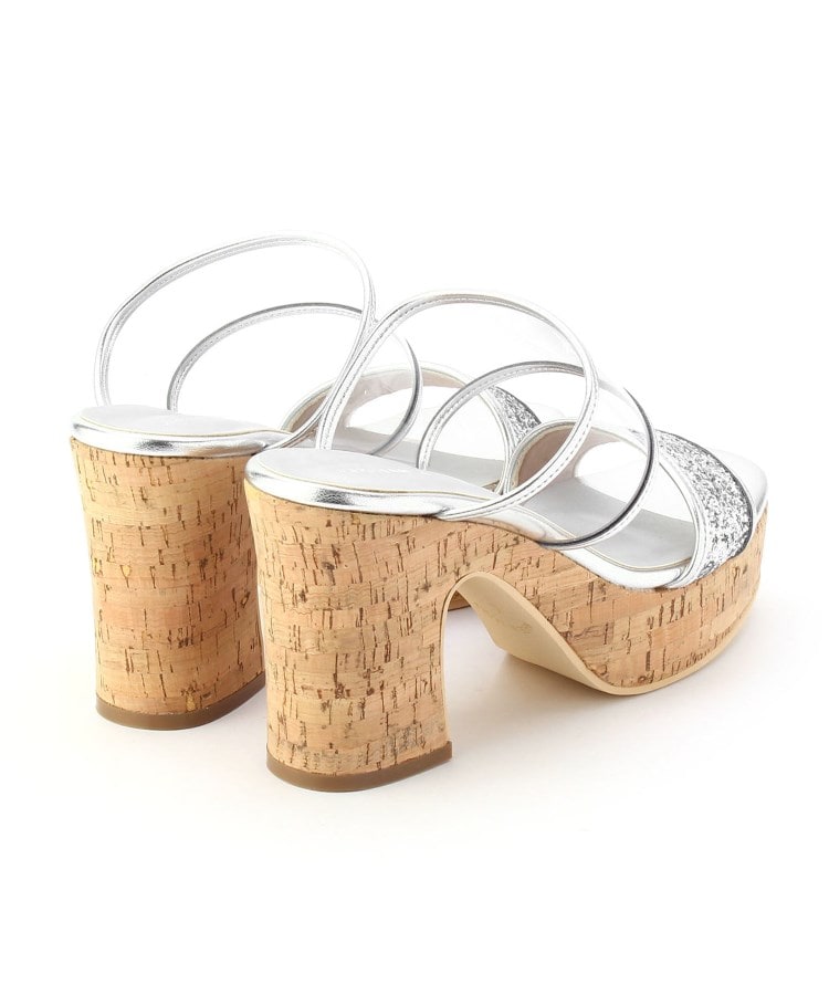 Feroza Pratform Sandal グリッタープラットフォームサンダル Edit Sheen スクエアプラットフォームサンダル | 人気レディース