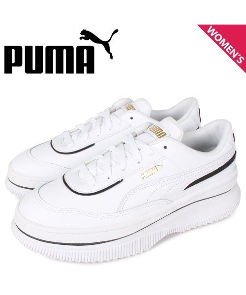 プーマ Puma デバ レザー スニーカー レディース 厚底 Deva Leather Wmns ホワイト 白 01 プーマ Puma D Fashion