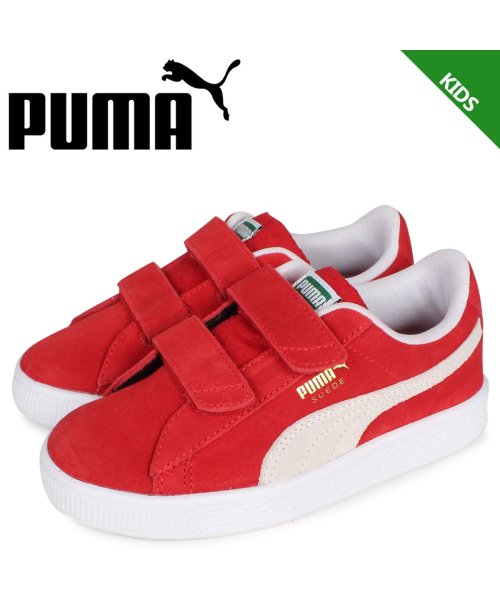 プーマ Puma スウェード クラシック スニーカー キッズ スエード ベルクロ Suede Classic 21 V Ps レッド 02 プーマ Puma D Fashion