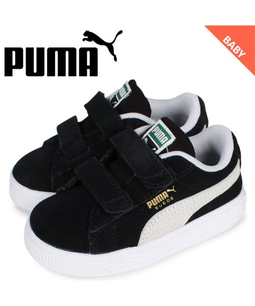 プーマ Puma スウェード クラシック スニーカー ベビー キッズ スエード ベルクロ Suede Classic 21 V Inf ブラック 黒 プーマ Puma D Fashion