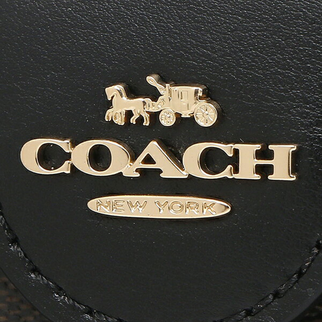 COACH コーチ 二つ折り 財布 シンプル ブラウン × ブラック