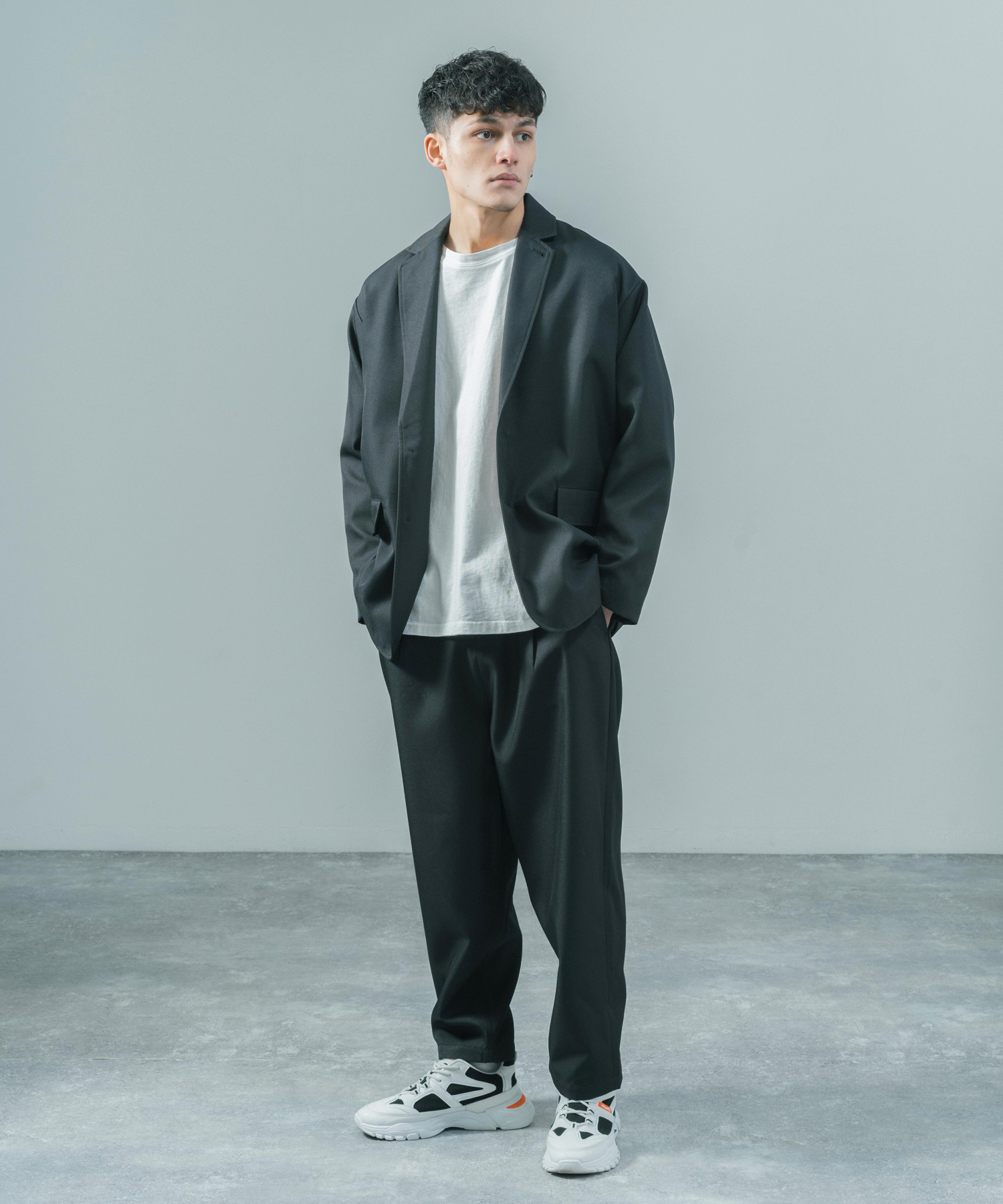 WEB限定　ビッグシルエット スタプレセットアップ (シングルジャケットパンツ) ▽【一部WEB限定】ビッグシルエット スタプレセットアップ
