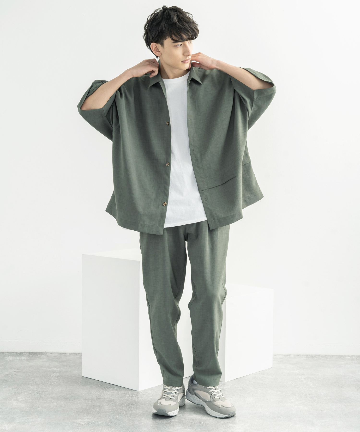 ロッキーモンロー Rocky Monroe ドルマンシャツ メンズ 半袖 ロッキーモンロー Rocky Monroe ドルマンシャツ メンズ 半袖
