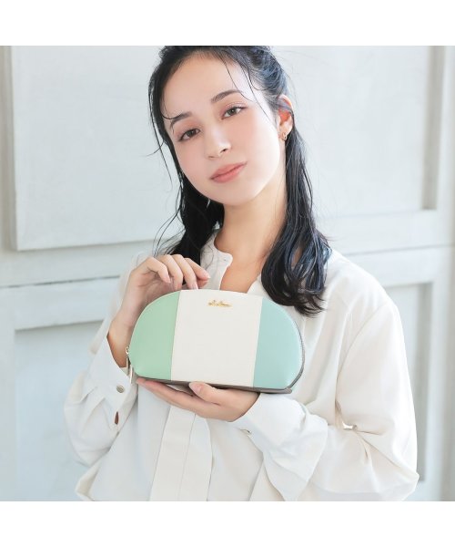 化粧ポーチ トリコロール 大容量 ダブルファスナー メイクポーチ カードミラー付き Riberteシリーズ Clelia Cl 170 クレリア Clelia D Fashion 化粧ポーチ トリコロール 大容量 ダブルファスナー メイクポーチ カードミラー付き Riberteシリーズ Clelia Cl 170 クレリア Clelia D Fashion