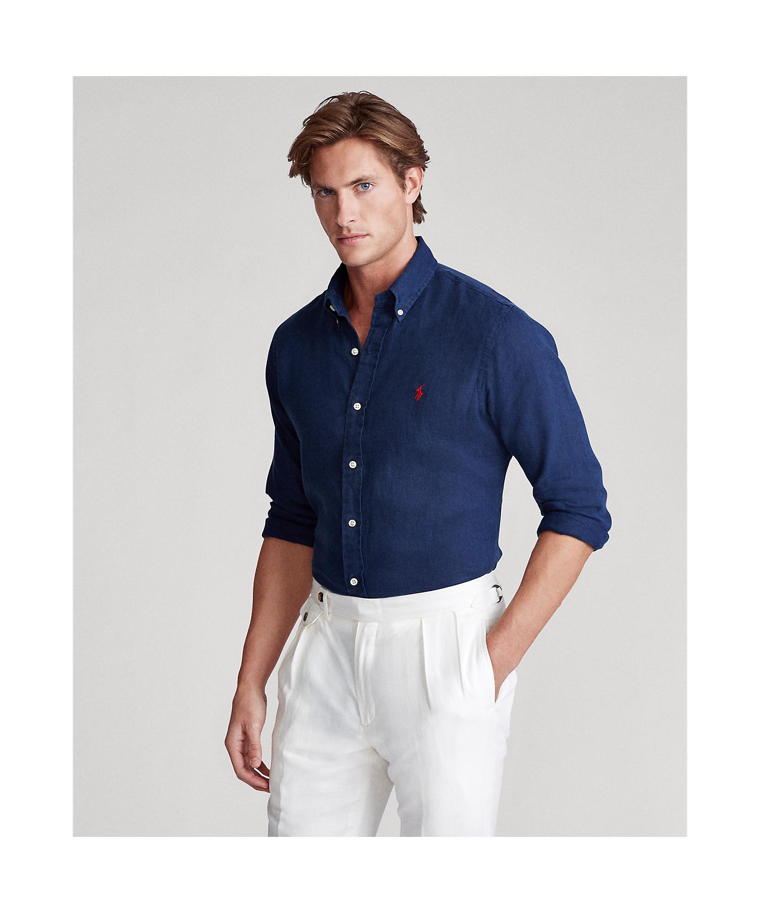 ラルフローレン　オックスフォードボタンダウンシャツ　クラシックフィット　リネン 楽天市場】ラルフローレン メンズ POLO Ralph Lauren メンズ