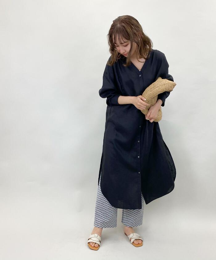 レースレイヤードシャツワンピース R1178 | Riric 一癖可愛く