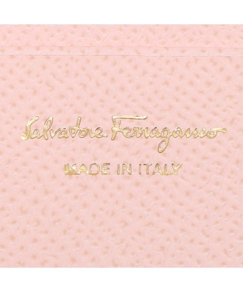 クーポン サルヴァトーレフェラガモ 二つ折り財布 ガンチーノクリップ ピンク レディース Salvatore Ferragamo 22c877 サルヴァトーレ フェラガモ Salvatore Ferragamo D Fashion