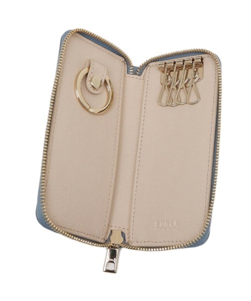 フルラ キーケース バビロン ラウンドファスナー ブルー ベージュ レディース Furla Rac6uno 0000 Jx400 フルラ Furla D Fashion
