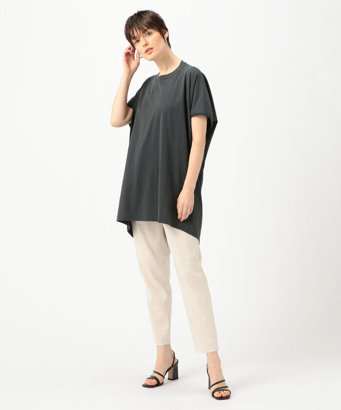 【定価1.6万】デプレ DES PRES *ソフトプレーンジャージークルーネックプルオーバー*Sコットン綿ブラック黒(1-2307-455)【21H32】 セール】ソフトプレーンジャージー クルーネックプルオーバー