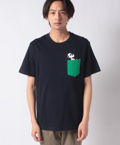 Peanutsコラボ スヌーピーポケット付きtシャツ カットソー ベネトン メンズ Benetton Mens D Fashion Peanutsコラボ スヌーピーポケット付きtシャツ カットソー ベネトン メンズ Benetton Mens D Fashion