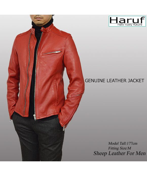 ハルフ Haruf シングルライダースジャケット レザージャケット