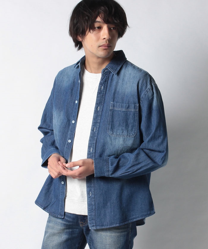 【新品】【2023AW】L'ESSAGE リアクティブデニムシャツ リアクティブデニムシャツ | ジャーナルスタンダード レサージュ
