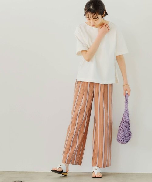 クーポン セール 40 Off Cfc サッカー ストライプ イージー ワイド パンツ グリーンレーベルリラクシング Green Label Relaxing D Fashion