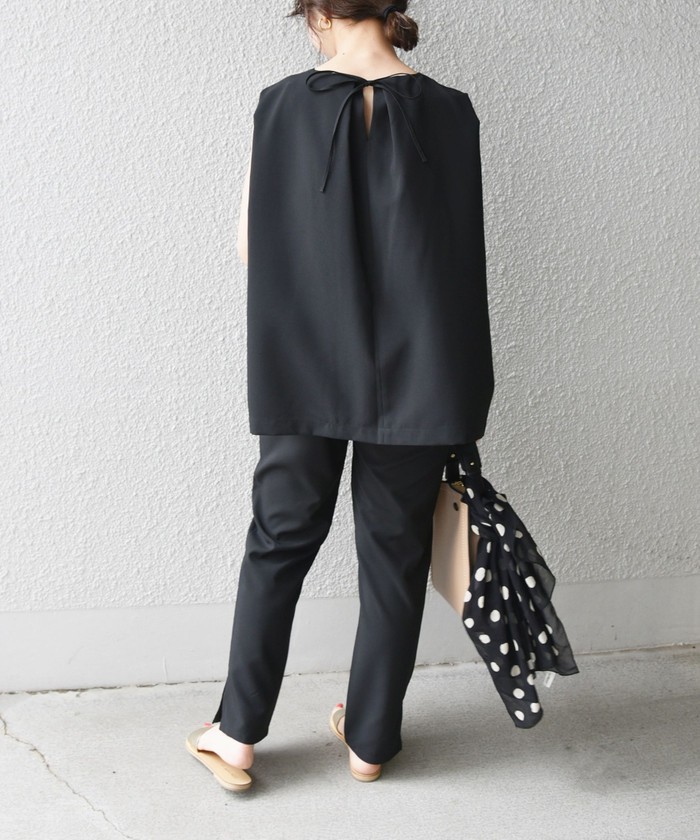 ノースリーブ ＆パンツ セット リュクス デイリー モード セール 50%OFF】SHIPS any: リネン ライク ノースリーブプル