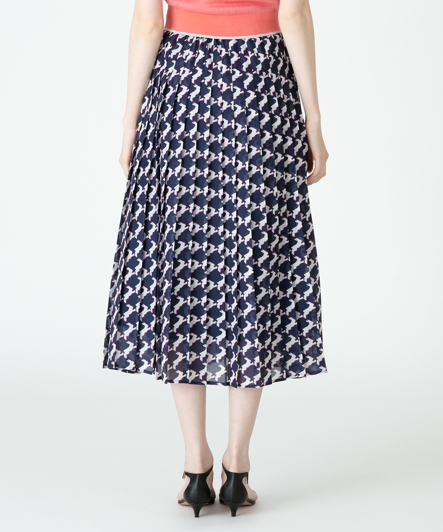 アルアバイル　ルルウィルビー ウサギチェックプリーツスカート LOULOU WILLOUGHBY】ウサギチェックプリーツスカート