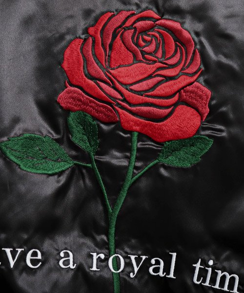 セール Off 薔薇刺繍スカジャン スカジャン メンズ ブルゾン ジャケット 薔薇 刺繍 ラグスタイル Luxstyle D Fashion