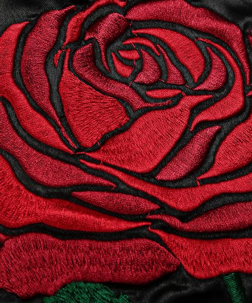 セール Off 薔薇刺繍スカジャン スカジャン メンズ ブルゾン ジャケット 薔薇 刺繍 ラグスタイル Luxstyle D Fashion