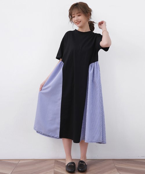 ワンピース レディース ロングワンピース 半袖 マキシ丈ワンピース 大きいサイズ ロング丈ワンピース フレアワンピース ストライプ ゆったり プチプラ ドゥーベル Doux Belle D Fashion ワンピース レディース ロングワンピース 半袖 マキシ丈ワンピース 大きいサイズ ロング丈ワンピース フレアワンピース ストライプ ゆったり プチプラ ドゥーベル Doux Belle D Fashion