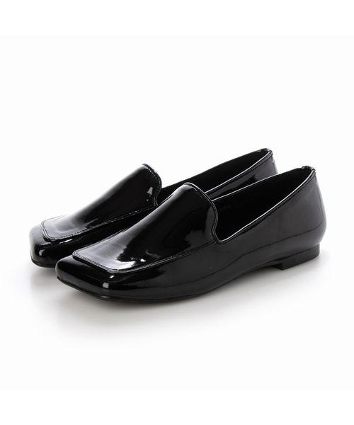 セール】フィン Fin スクエアトゥエナメルローファー【低反発