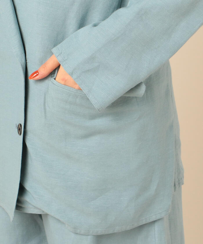 TICCA/ティッカ　リネン混　グレージャケット　サイズ2 Spick & Span｜TICCA / ティッカ 別注リネンシャツジャケット