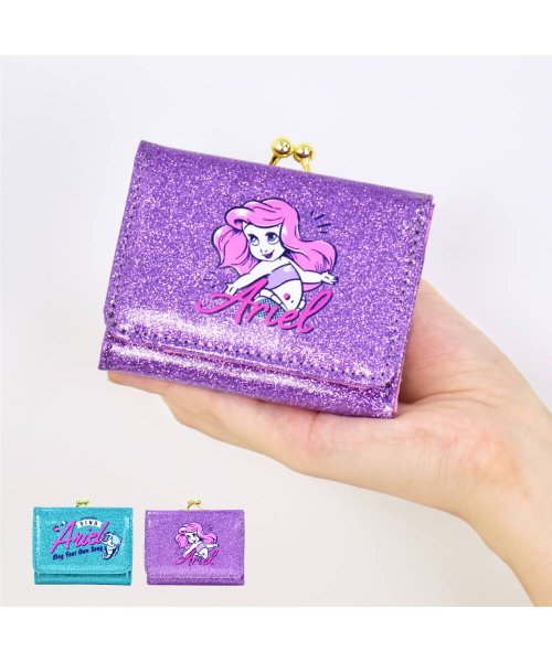 ディズニー 財布 サイフ 折財布 リトルマーメイド アリエル ラメ グリッター 三つ折り財布 がま口財布 合成皮革 フェイクレザー キャラクター 可愛い かわい ランナー Runner D Fashion ディズニー 財布 サイフ 折財布 リトルマーメイド アリエル ラメ グリッター 三つ折り財布 がま口財布 合成皮革 フェイクレザー キャラクター 可愛い かわい ランナー Runner D Fashion
