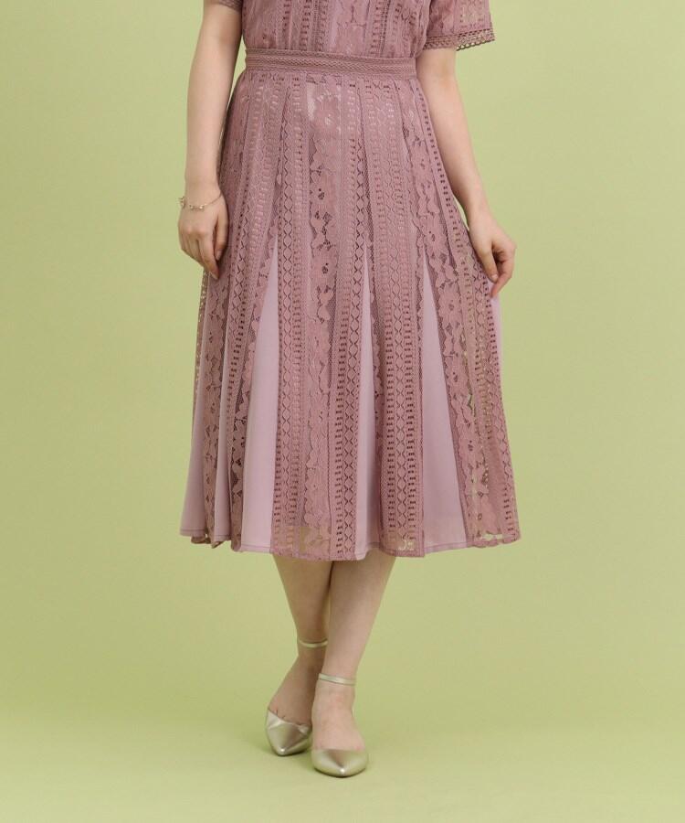 セール 50%OFF】フラワーコードレース切り替えスカート
